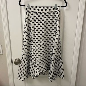 Eva Franco Textured Flounced Midi Skirt